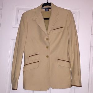 Ralph Lauren Leather Trim Equestrian Blazer Jacket